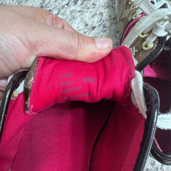 Coach Brown and Pink Sneakers - Picture 6 of 6